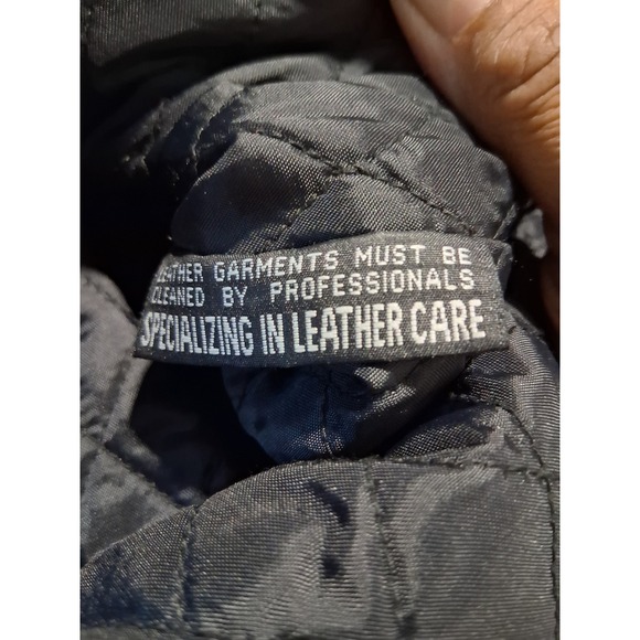 Y2k Vintage Chrome Womens size 8 Leather Moto Riding Fonzy Zip Rock Jacket Goth - Picture 12 of 16